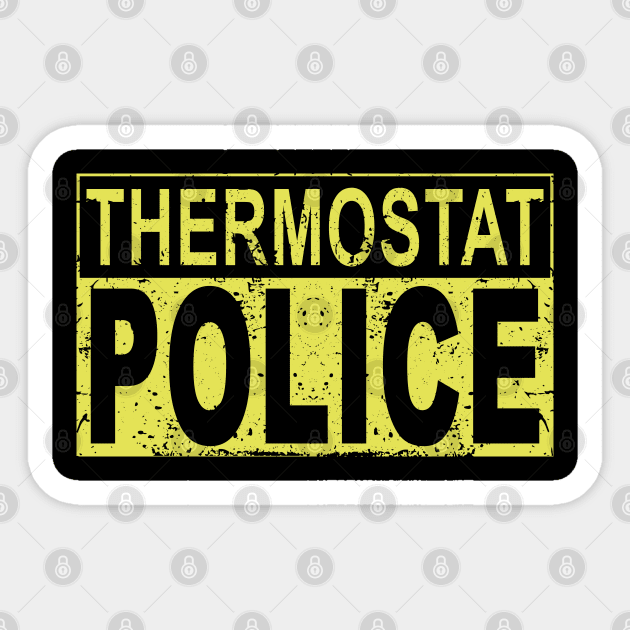 Thermostat Police Sticker by ZimBom Designer